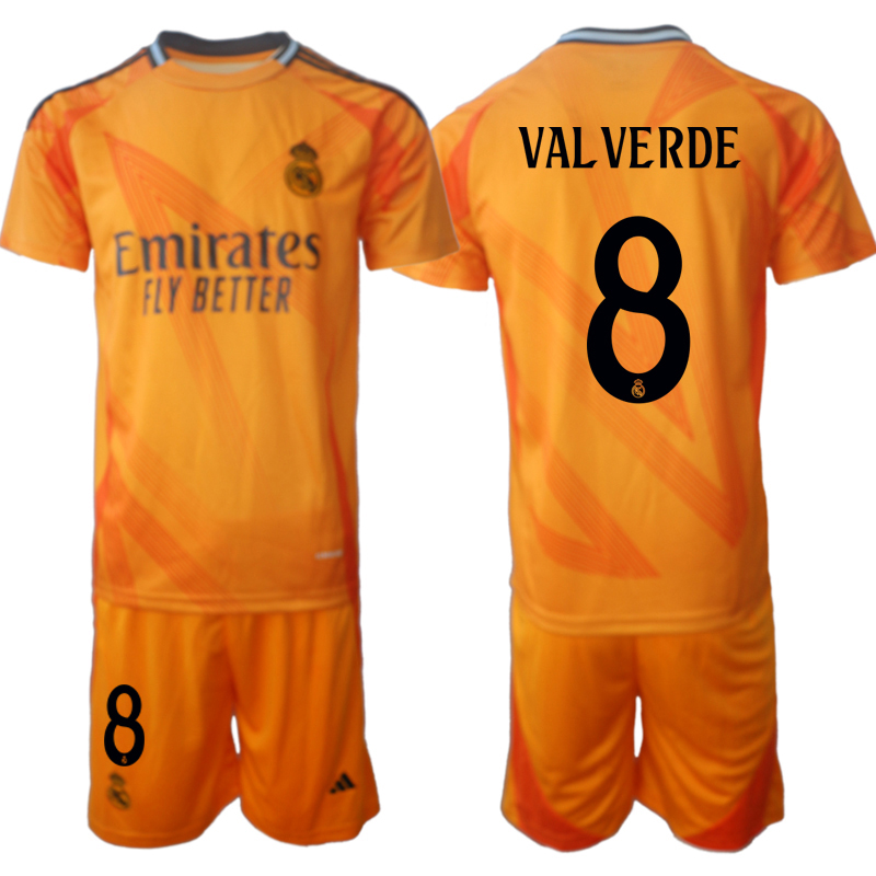 Men 2024-2025 Club Real Madrid away orange #8 Soccer Jersey